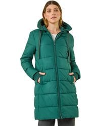 Roman - Longline Padded Hooded Coat - Lyst