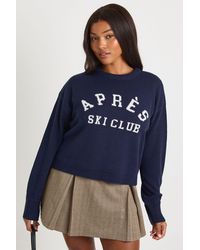 Boohoo - Plus Apres Ski Club Cropped Jumper - Lyst