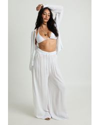 Boohoo - Essentials Oversized Linen Look Trousers - Lyst