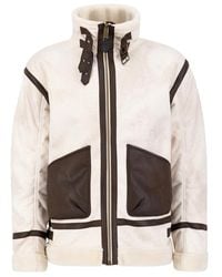 Alpha Industries - B-3 Arctic Leather Jacket - Lyst
