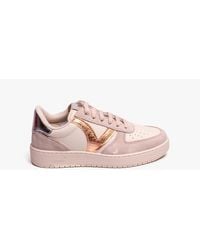 Victoria - Madrid Metal & Split Leather Trainers Nude - Lyst