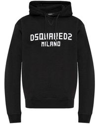 DSquared² - Milano Logo Cool Fit Hoodie Cotton - Lyst