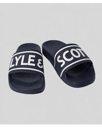 Lyle & Scott - Logo Strap Slides - Lyst