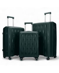 Infinity Leather - Hard Shell Strong Suitcase 8 Wheel Cabin Tsa Luggage Case Holiday Travel Hardshell - Lyst