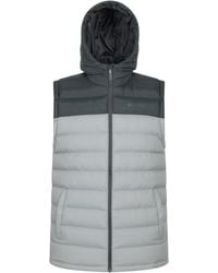 Mountain Warehouse - 'Seasons' Padded Gilet With Pockets Water Resistant Hooded Jacket Polyamide - Lyst