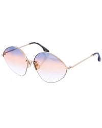 Victoria Beckham - Vb220S Oval-Shaped Metal Sunglasses - Lyst
