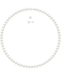 Ateliers Saint Germain - Set Being Composed Of Necklace Of Real Cultured Freshwater Pearls Semi Round 6-7 Mm - Lyst