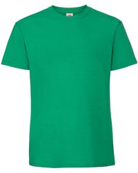 Fruit Of The Loom - Herren Iconic Premium Ringspun Baumwolle T-Shirt (Kelly) - Lyst