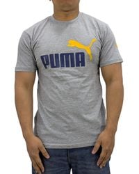 PUMA - T Shirt Essentials Logo Crew Neck Pullover Short Sleeve Casual Cotton - Lyst