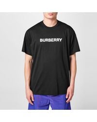 Burberry - Harriston Logo Print T-shirt In Zwart - Lyst