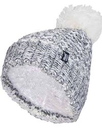 Heat Holders - Ladies Fleece Lined Cuffed Thermal Winter Bobble Hat With Pom Pom - Lyst