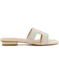 Dune - Dune Loupe Synthetische Zilveren Sandalen Voor Dames - Lyst