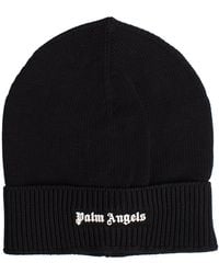 Palm Angels - And Knitted Hat With Logo Pmlc022S22Kni0011001 - Lyst