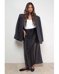 Oasis - Satin Bias Cut Maxi Skirt - Lyst