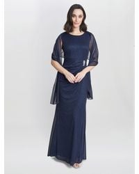 Gina Bacconi - Alicia Maxi Dress With Embellishment And Matching Shawl - Lyst