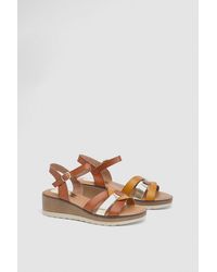 Good for the Sole - Angela Flexisole Faux Leather Platform Wedge Sandals - Lyst