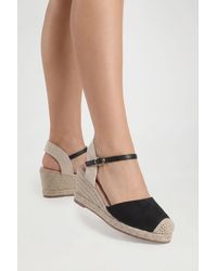 Boohoo - Extra Wide Fit Faux Suede Wedges - Lyst