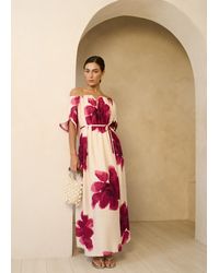 Gini London - Bardot Trapeze Maxi Dress - Lyst