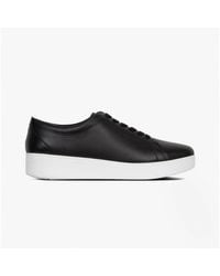 Fitflop - Rally Ladies Leather Trainers - Lyst