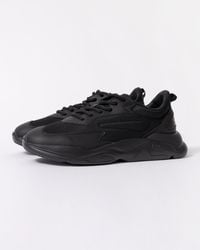 BOSS - Leon Logo-Counter Trainers With Canvas-Effect Fabric - Lyst