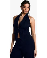 Boohoo - Button Front Tailored Waistcoat - Lyst