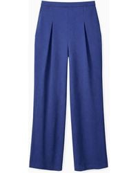 MixRay - High-Waist Wide-Leg Crepe Trousers - Lyst