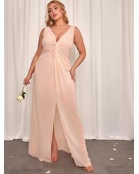 Chi Chi London - Plus Size Knot Detail Maxi Dress - Lyst