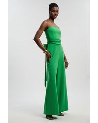 Karen Millen - Soft Tailored Bandeau Jumpsuit - Lyst