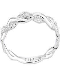 DIAMANT L'ÉTERNEL - 9ct Witgouden Ring Met 0,07ct Diamant - Lyst