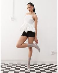 Amy Lynn - Shirred Peplum Cami Top - Lyst