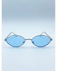 SVNX - Metal Oval Frame Sunglasses With Lenses - Lyst