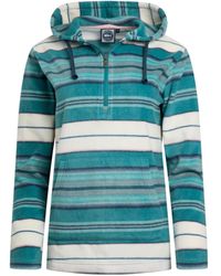 Weird Fish - Ladies Lana Stripe Microfleece Quarter Zip Hoodie (Lagoon) - Lyst