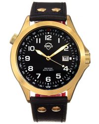 Shield - Palau Leather-Band Diver Watch W/Date - Lyst