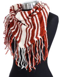 Buff - Knitted Collar With Fringe Finish 118800 - Lyst