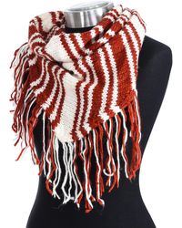 Buff - Knitted Collar With Fringe Finish 118800 - Lyst