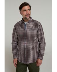 Mountain Warehouse - 'Driftwood' Check Print Shirt Cotton Long Sleeved Everyday Top - Lyst