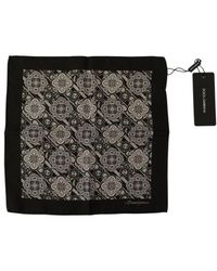 Dolce & Gabbana - Patterned Dg Printed Square Handkerchief Scarf Silk - Lyst