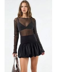 Busem - Hoge Taille Mini Schaatjesrok - Lyst