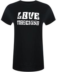 Moschino - Love Groovy Logo T-Shirt Cotton - Lyst