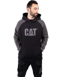 Caterpillar - Raglan Cotton Hooded Sweatshirt - Lyst