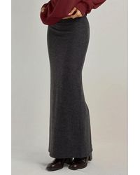 Hiccup - Elastic Waist Soft Textured Skirt With Slit - Lyst