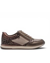 Tamaris - Faux Leather Fashion Lace Up Sneakers - Lyst