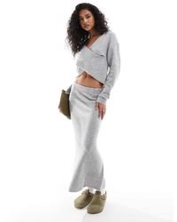 Pieces - Knitted Maxi Skirt Co-Ord - Lyst