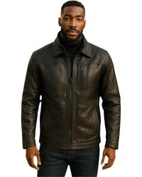 Infinity Leather - Warm Mid-Length Biker Coat - Lyst