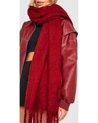 Boohoo - Chunky Oversized Fringe Scarf - Lyst