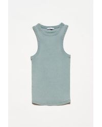 Dilvin - Sleeveless Ribbed Knit Blouse - Lyst