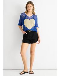 Gini London - Fish Net Heart Pattern Crochet Top - Lyst
