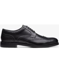 Clarks - Craftdean Wing Brogue Leather Shoes - Lyst