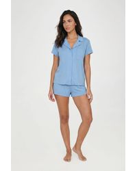 Boohoo - Soft Jersey Short Sleeve Shirt & Shorts Pyjama Set - Lyst