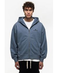 Good For Nothing - Oversized Cotton Blend Zip Through Printed Hoodie - Lyst